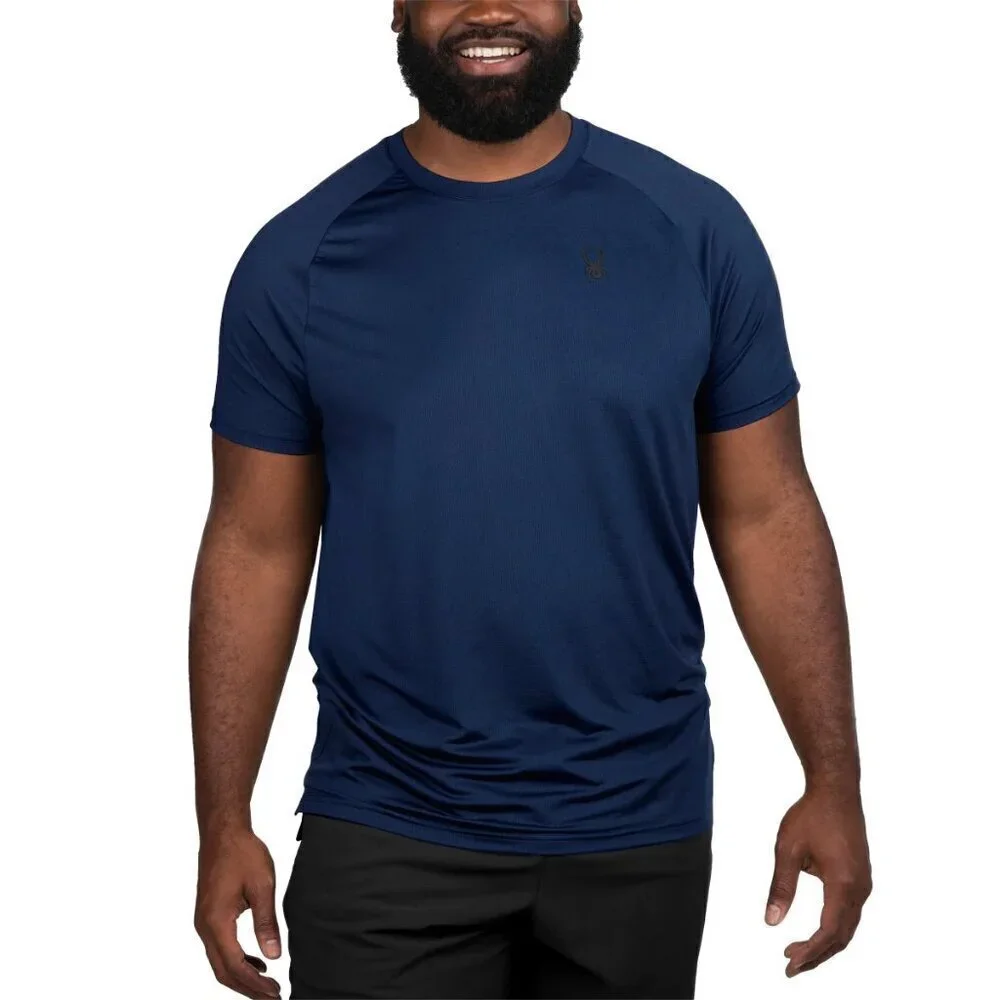 Spyder Active Men's Tee XXL Blue Ventilated Fabric Lightweight